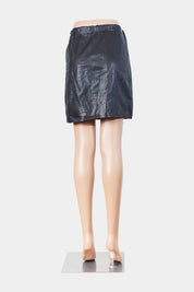 Assorted Brands Black High Waisted Faux Leather Skirt