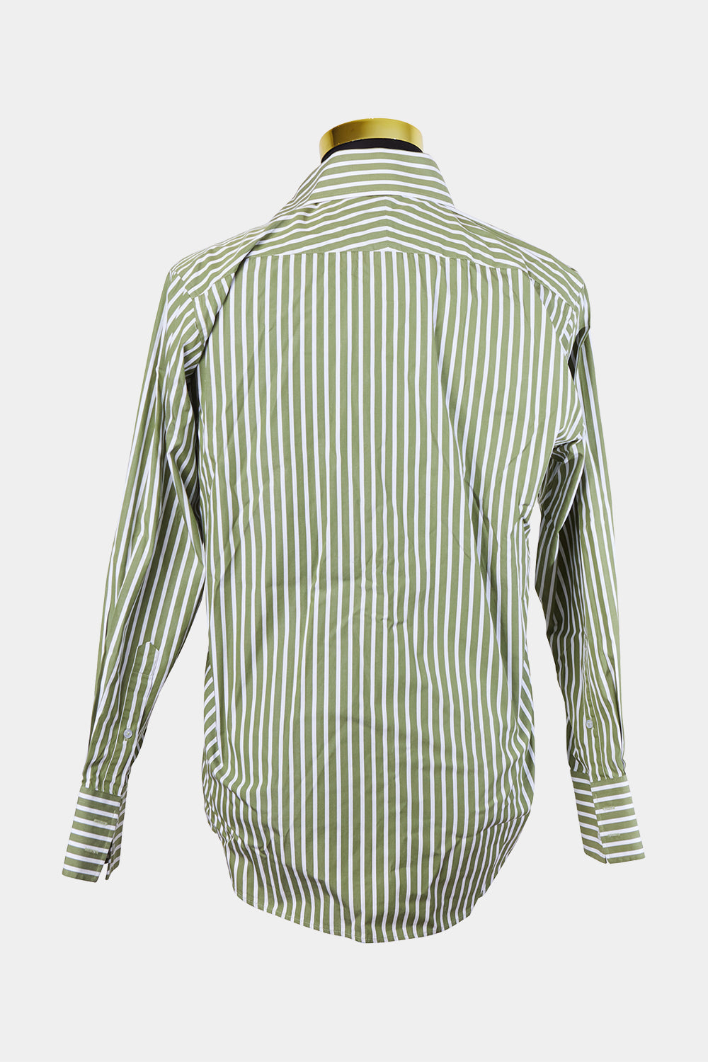 BROOKSFIELD Green and White Stripe Button Down Shirt