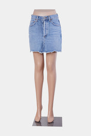 AGOLDE Blue Denim Mini Skirt