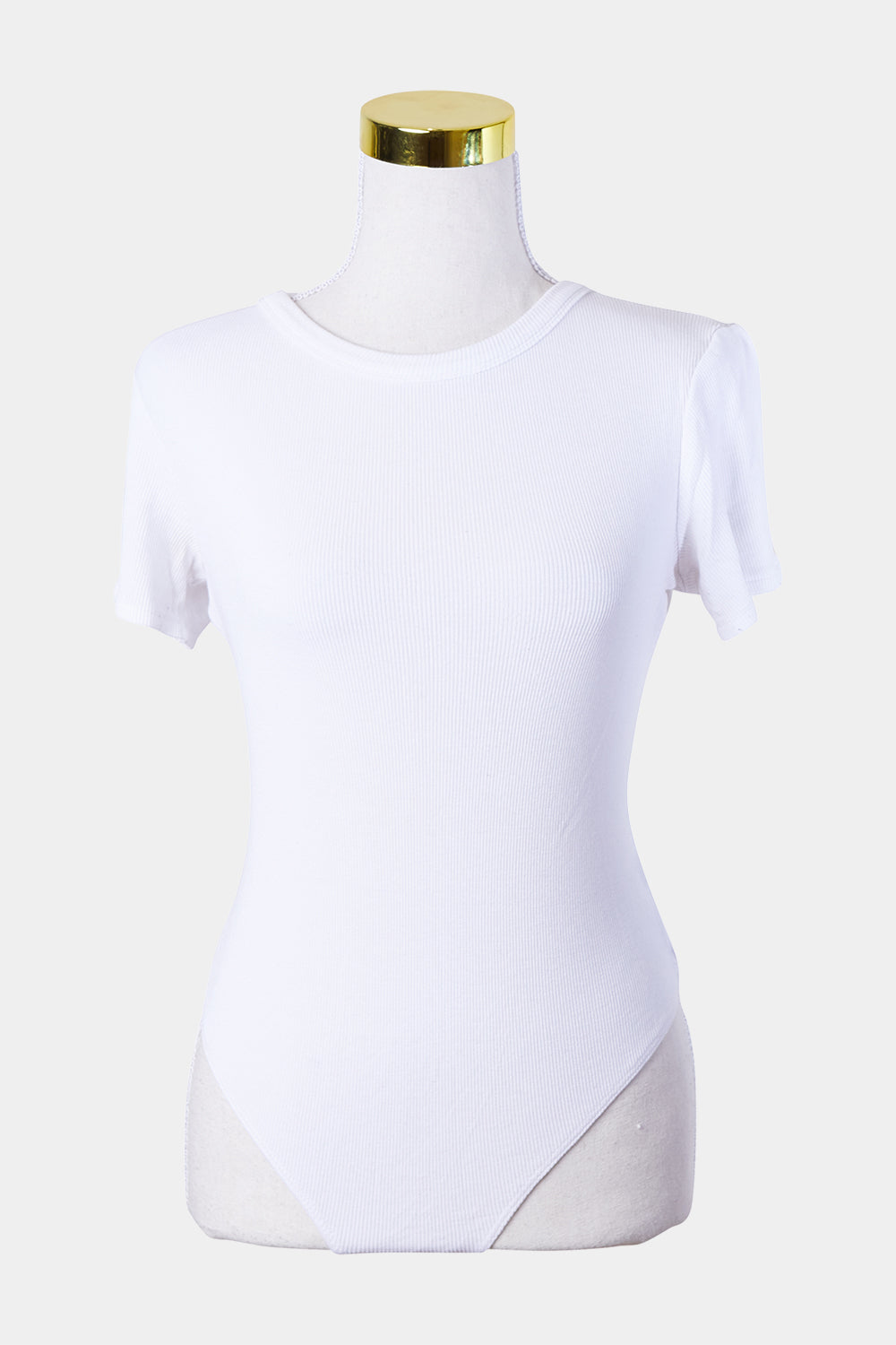 ASOS White ribbed Short Sleeve Bodysuit
