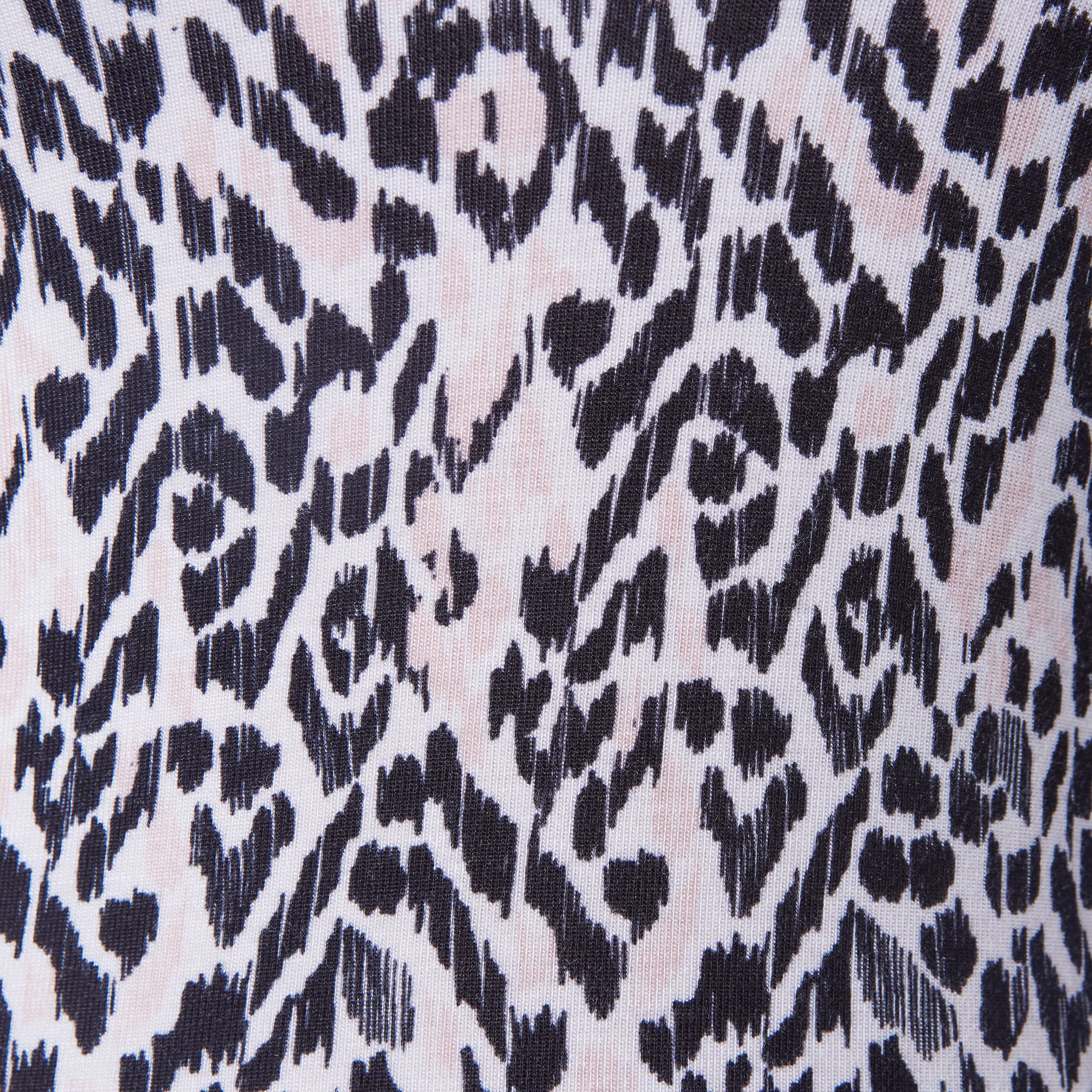 DECJUBA Light Pink and Black Cheetah Print Long Sleeve Top
