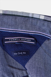 Tommy Hilfiger Navy and Green Plaid Button Down Shirt