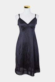 Assorted Brands Black Lace Detail Slip Dress