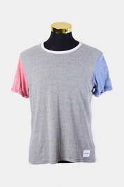 Supreme Being Grey White Red and Blue T Shirt