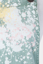 Cat And Jack Green Paint Splash Detail Denim Overalls