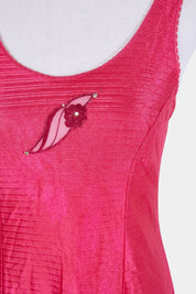 Assorted Brands Pink Mesh Detail Tie Dye Sun Dress