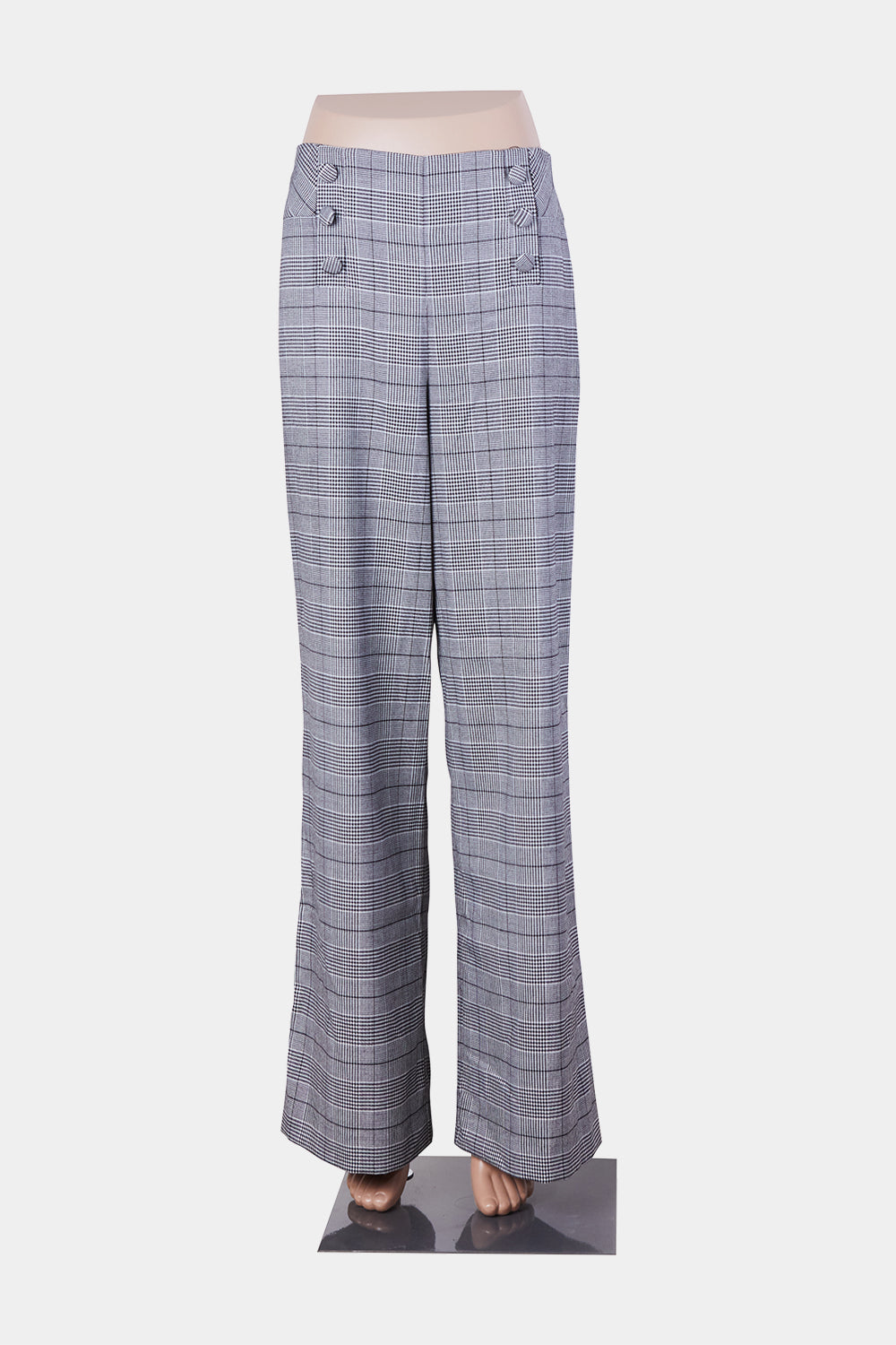REVIEW Black and White Herringbone High Waisted Pants