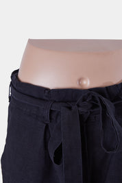 Bec + Bridge Navy High Waisted Paperbag Pants