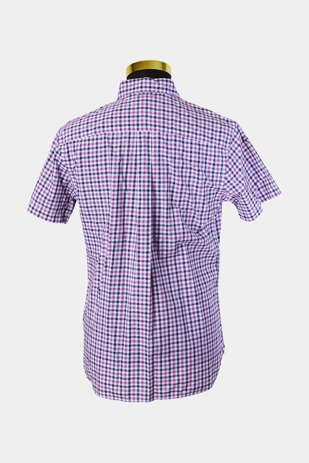 Tommy Hilfiger Purple and Navy Check Custom Fit Button Down Shirt