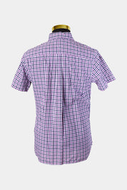 Tommy Hilfiger Purple and Navy Check Custom Fit Button Down Shirt