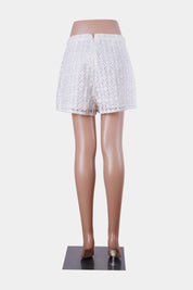 Slide Show White Lace Dress Shorts