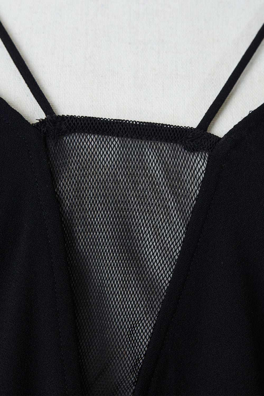 H&M Black Mesh Insert Midi Dress