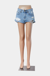 BILLABONG Blue Distressed Denim Shorts