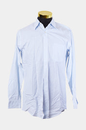 KIRKLAND Blue and White Non Iron Extra Long Button Down Shirt