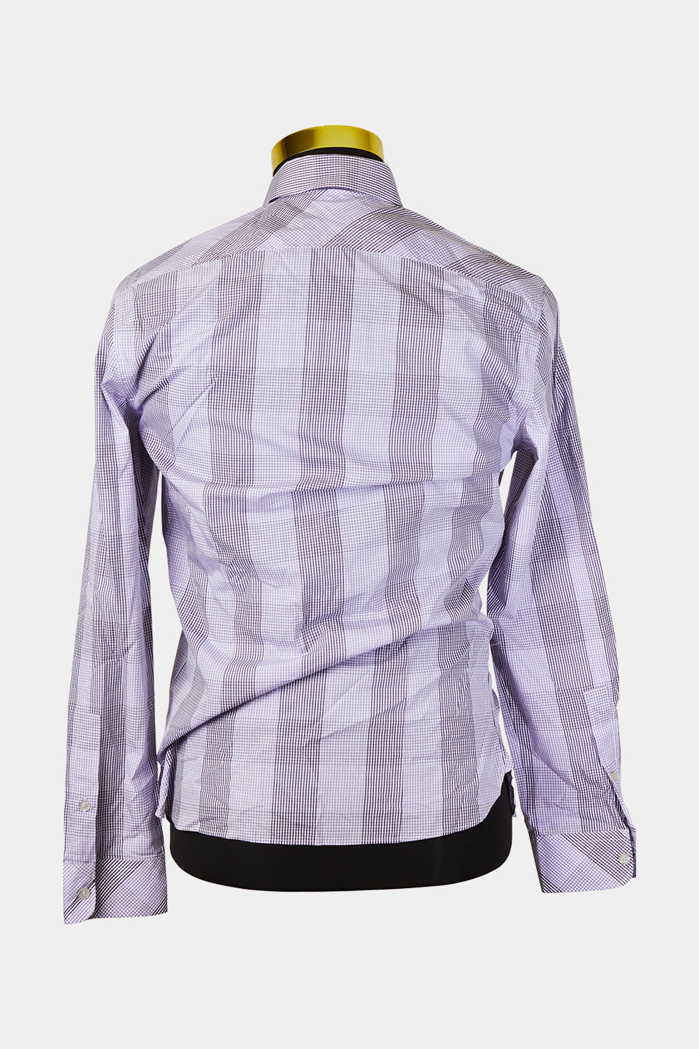SABA Purple and Dark Purple Pattern Button Down Shirt
