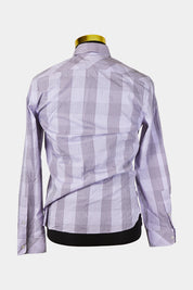 SABA Purple and Dark Purple Pattern Button Down Shirt