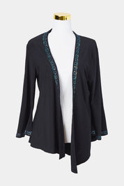 Fanny Lam Black Beaded Kimono Shirt