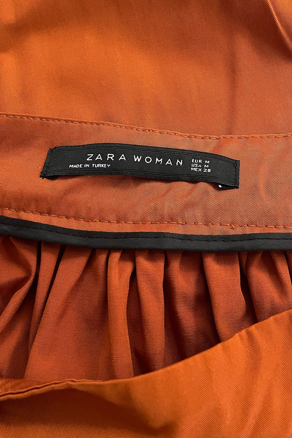ZARA Rust Midi Skirt