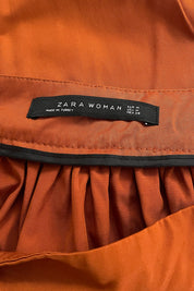 ZARA Rust Midi Skirt