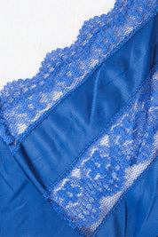 Assorted Brands Blue Lace Detail Slip Dress