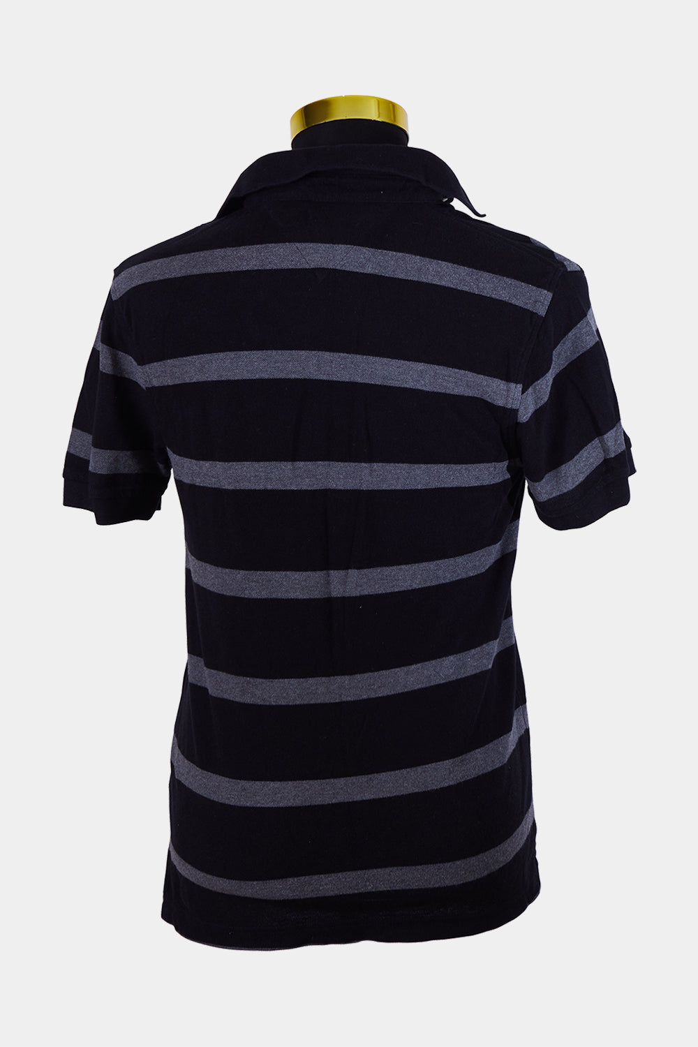 Tommy Hilfiger Navy and Gray Stripe  Polo Shirt