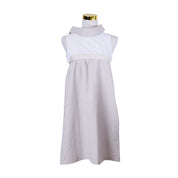 MARNI White and Beige High Neck Shift Dress