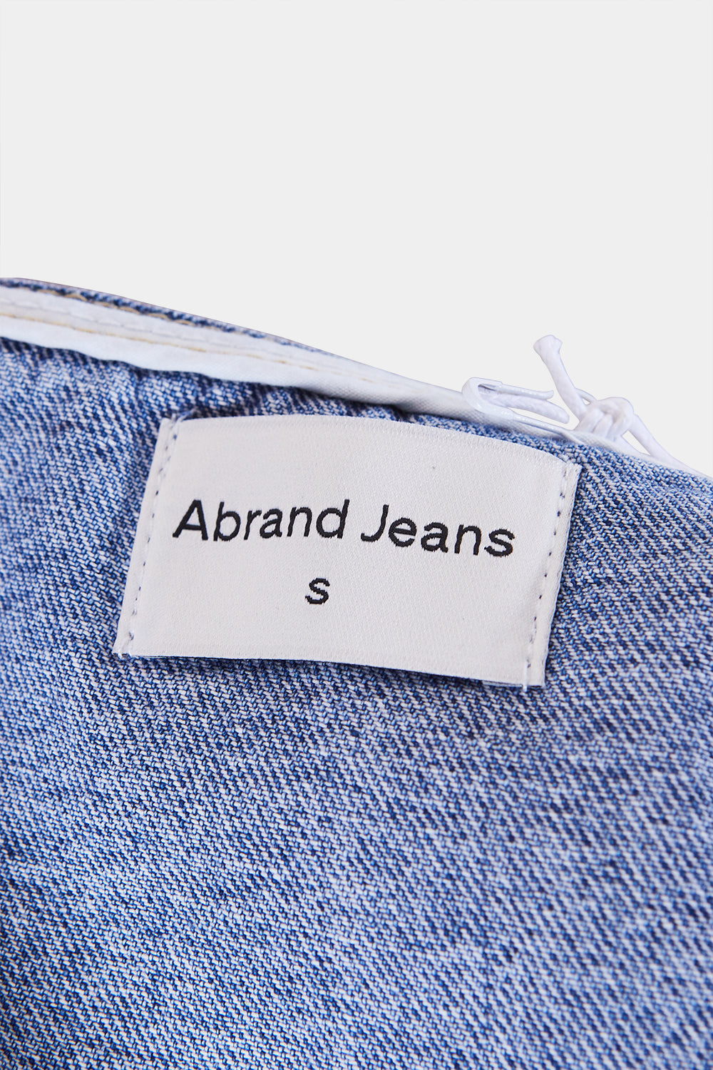 Abrand Jeans Blue Denim Patchwork Halter Crop Top