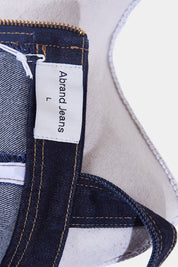 Abrand Jeans Dark Blue Denim Zip Back Crop Top