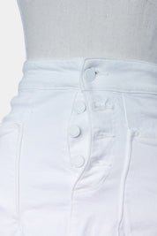 Country Road White High Waisted Denim Skirt