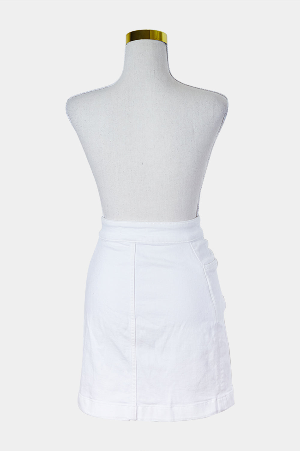 Country Road White High Waisted Denim Skirt