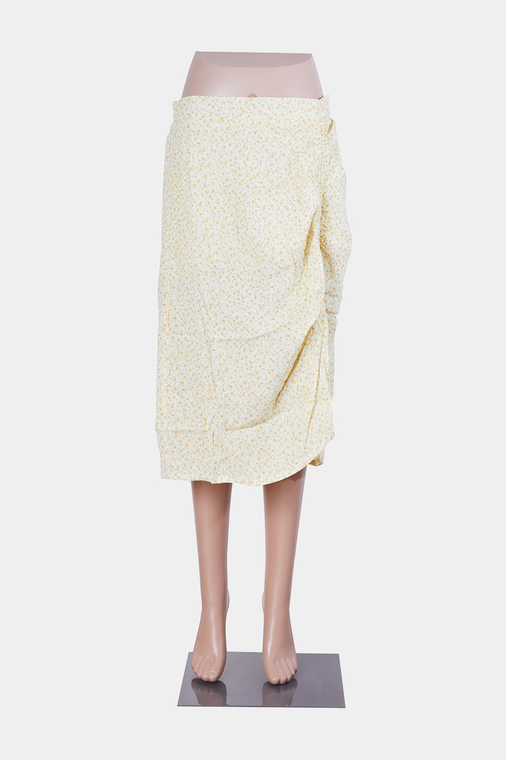 Cotton On Yellow Floral Ruche Detail Mini Skirt