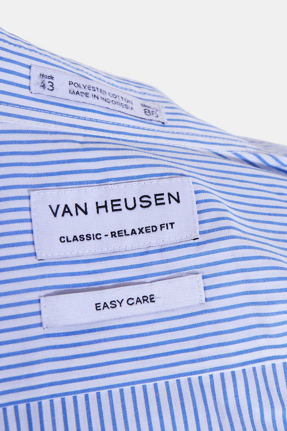 Van Heusen Blue Striped Relaxed Fit Button Down Shirt