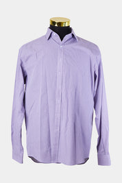 Van Heusen Purple and White Euro Tailored Fit Button Down Shirt