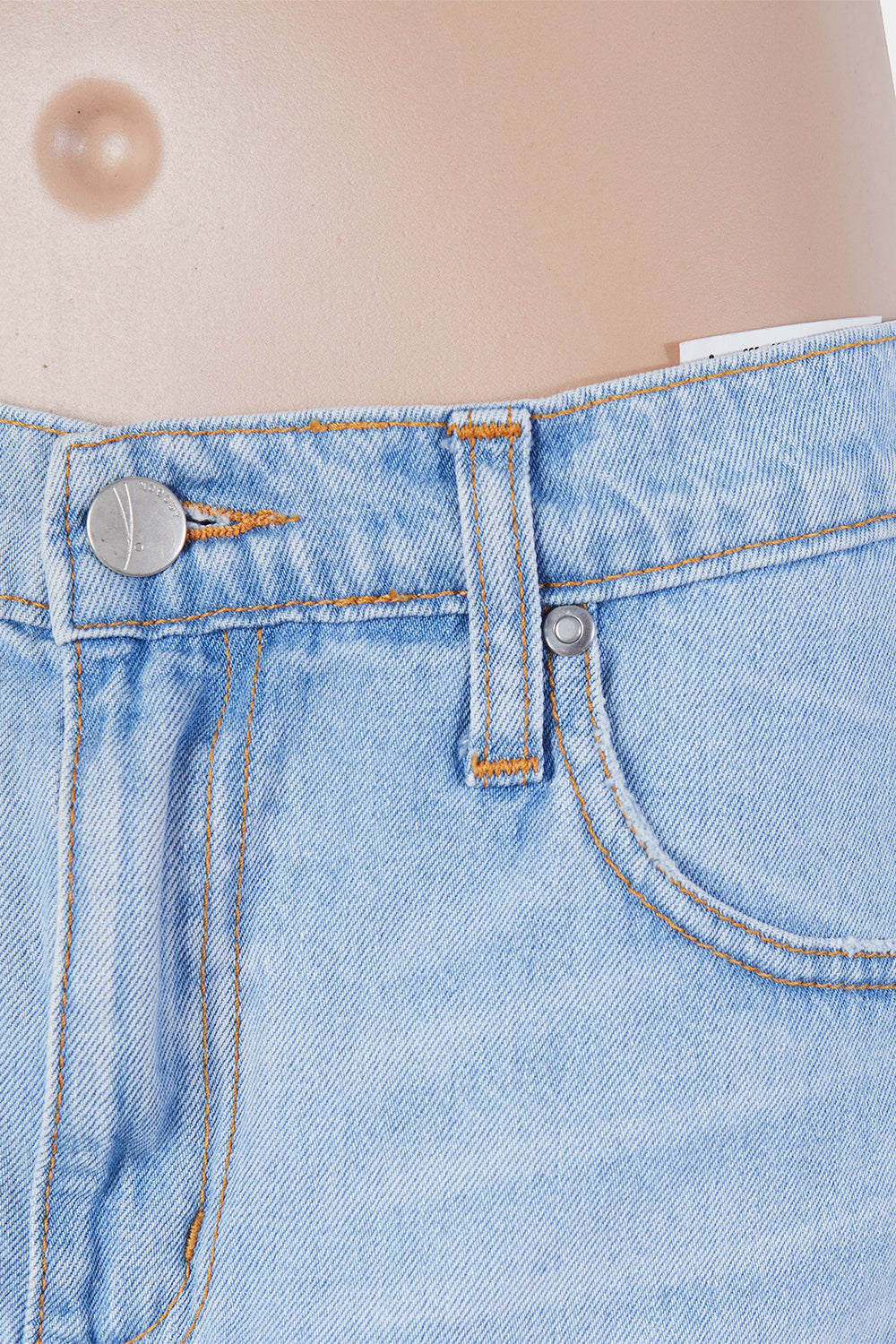 NOBODY Blue Distressed Denim Mini Skirt