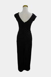 PARADISCO Black V-Neck Maxi Split Dress