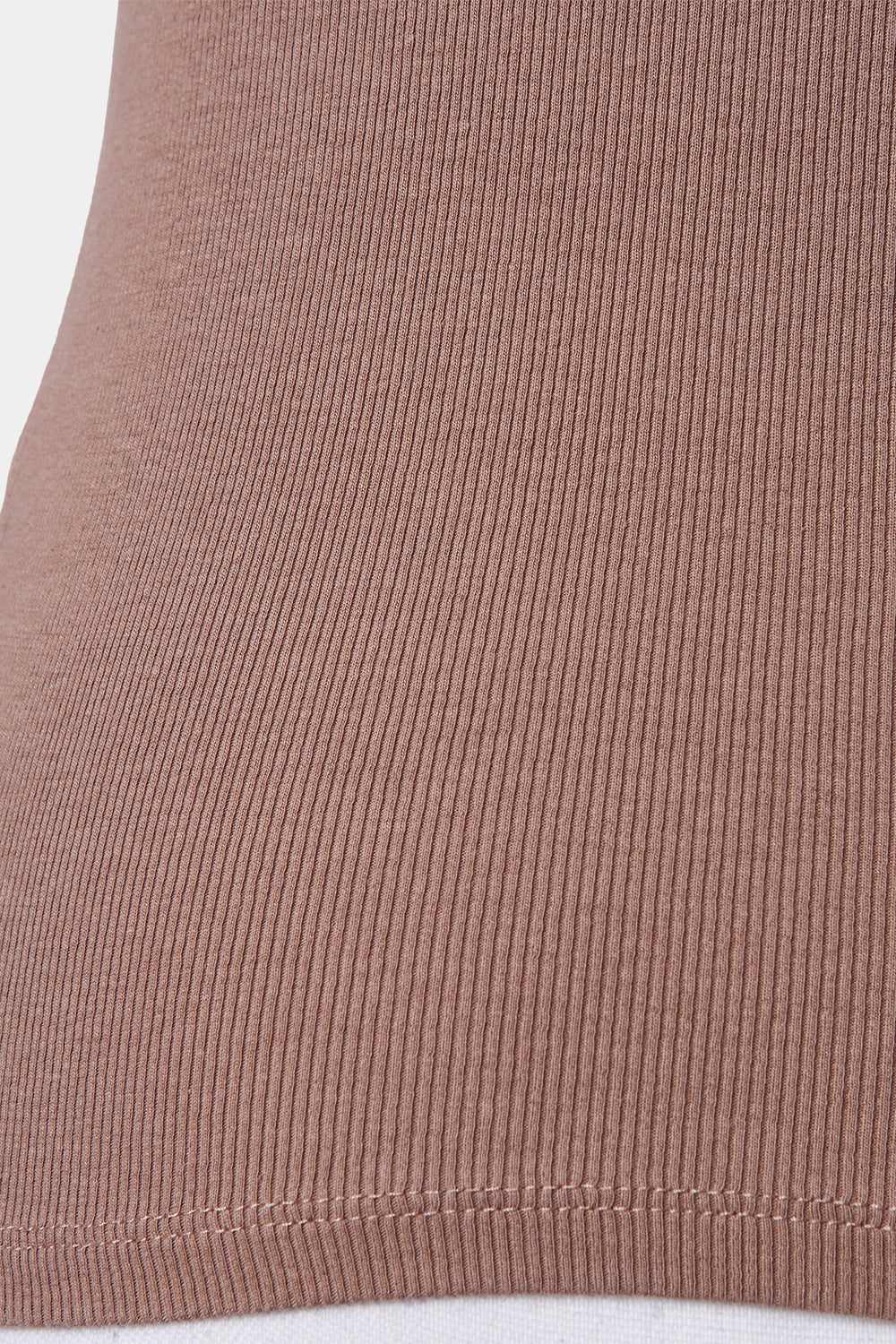Cotton On Brown Ribbed Fitted T Shirt