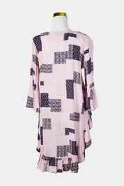 Caroline Morgan Pink Pattern Hi Lo Top