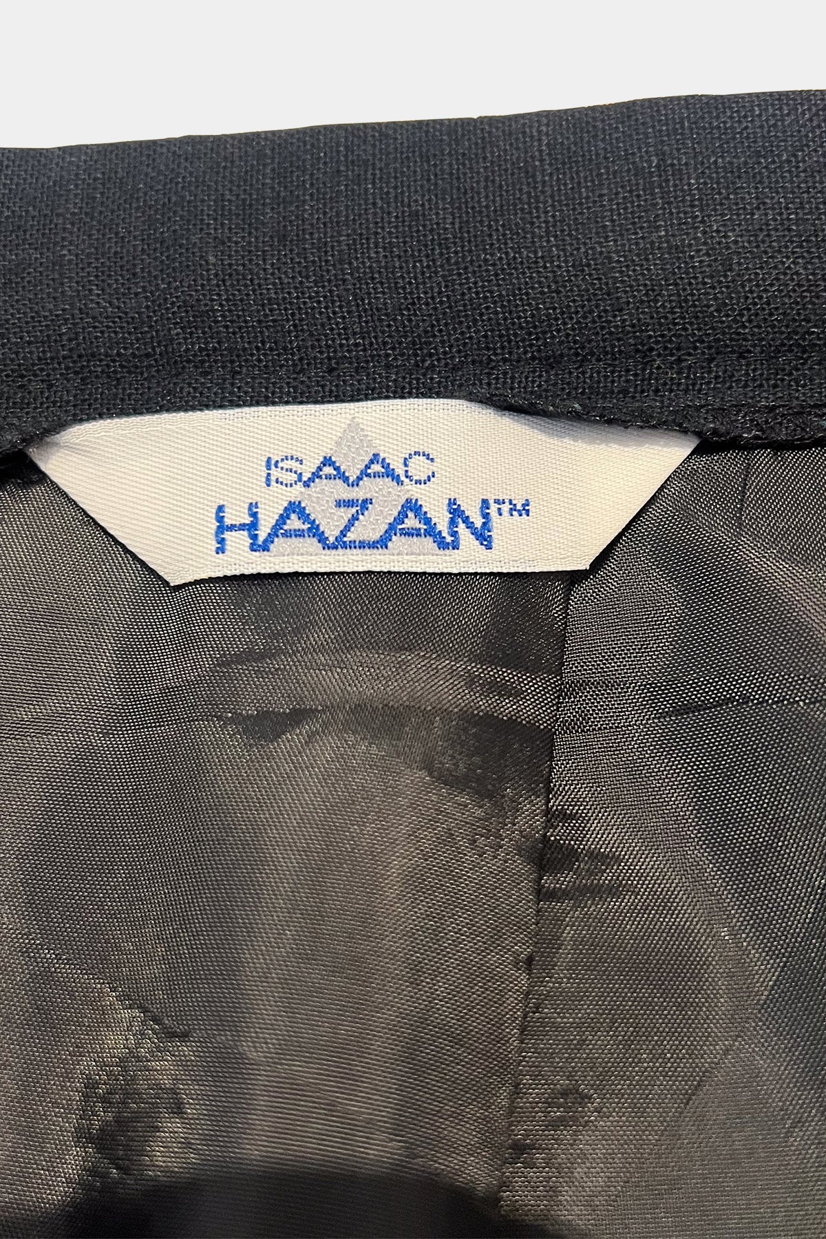 Isaac Hazan Black Linen Pencil Skirt