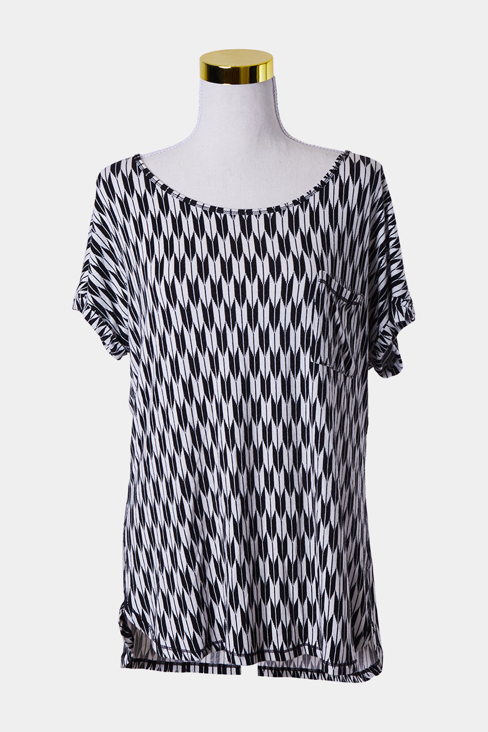 ZARA Black and White Print Loose T Shirt