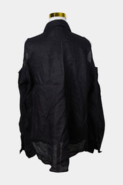 SUSSAN Blackl Cold Shoulder Long Top
