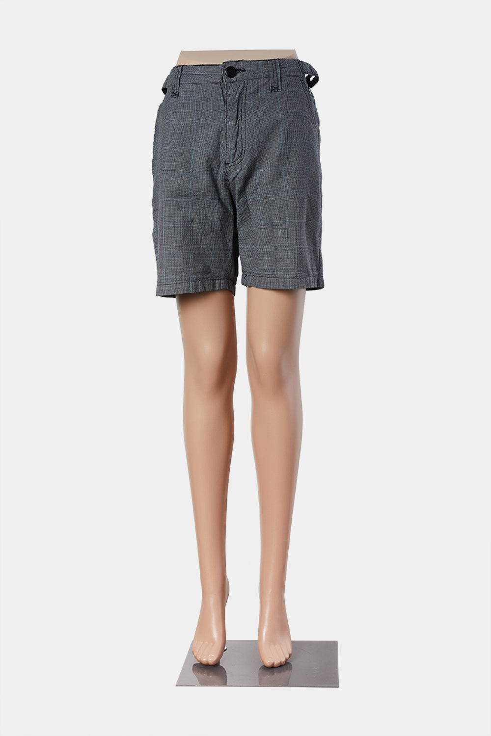 DEACON Grey and Blue Plaid Shorts