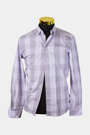 SABA Purple and Dark Purple Pattern Button Down Shirt