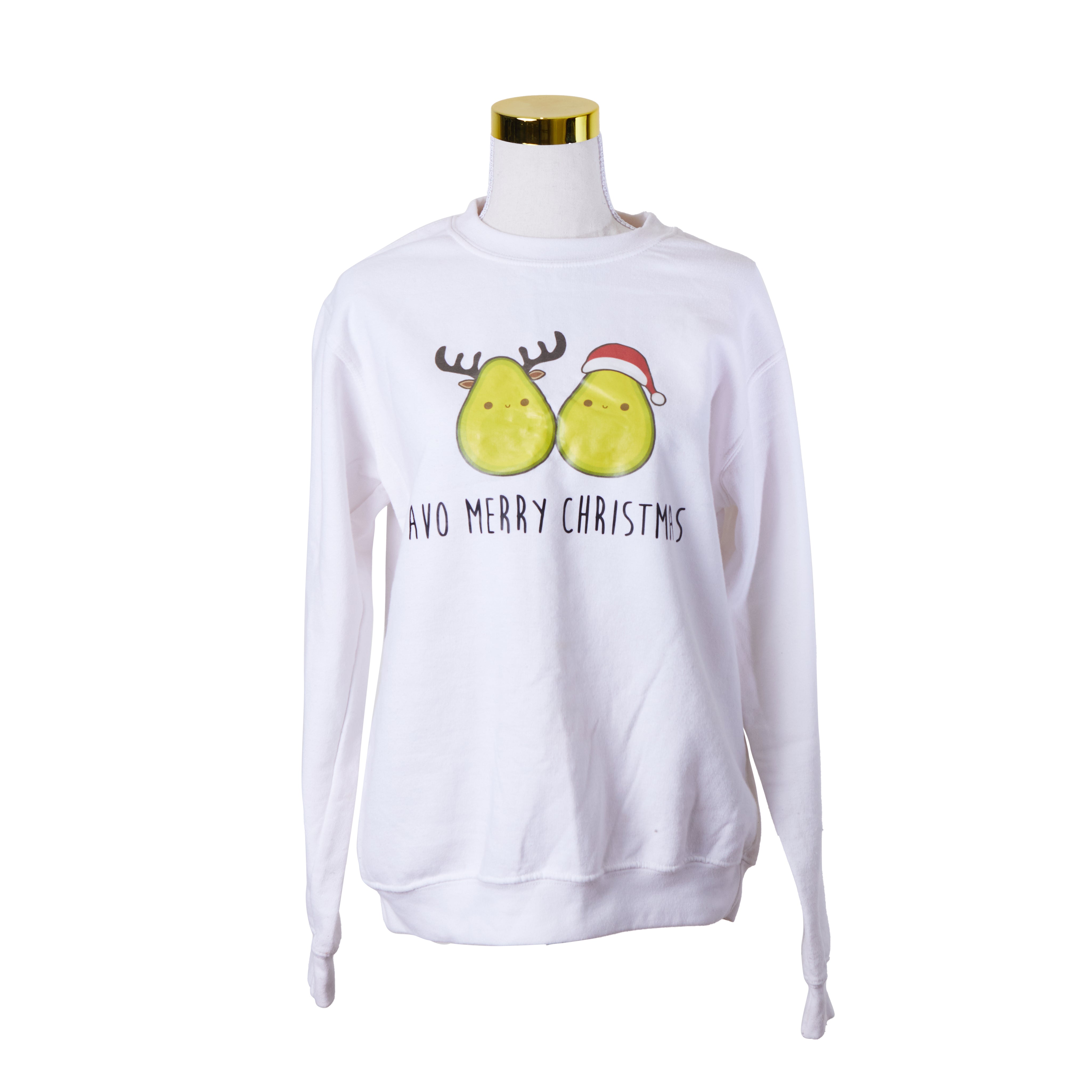GILDAN White Print Christmas Sweater
