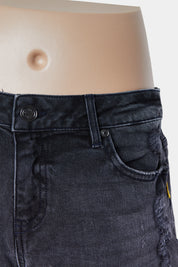 Bettina Liano Faded Black Distressed Black Shorts