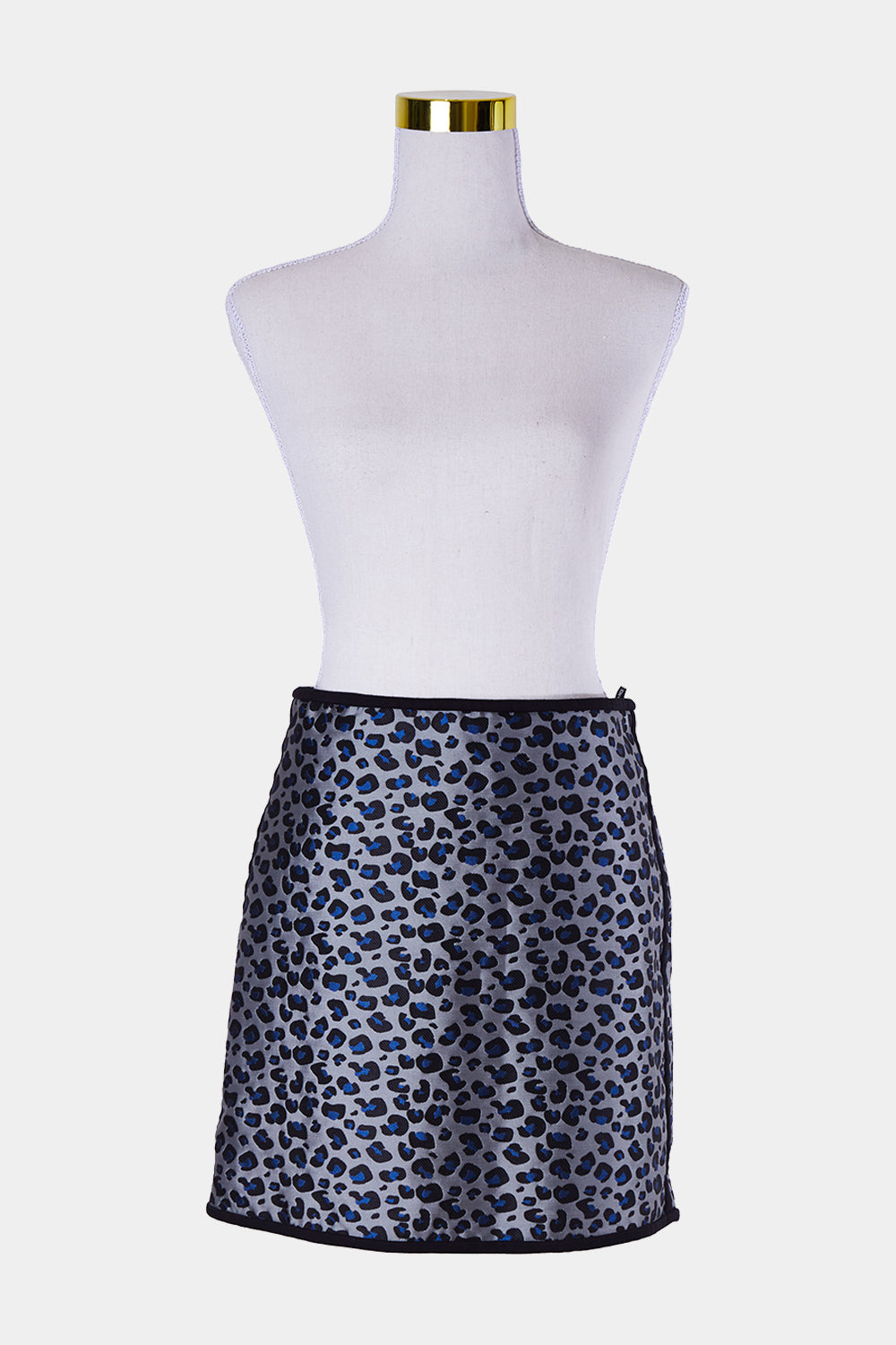 MARCS Blue Cheetah Print Mini Skirt