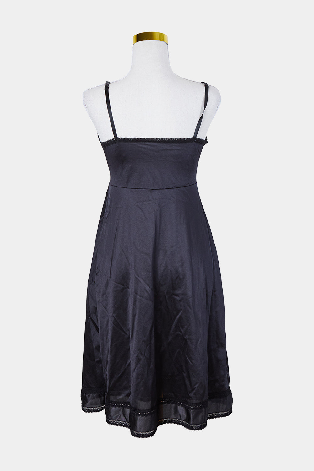 Assorted Brands Black Lace Detail Slip Dress
