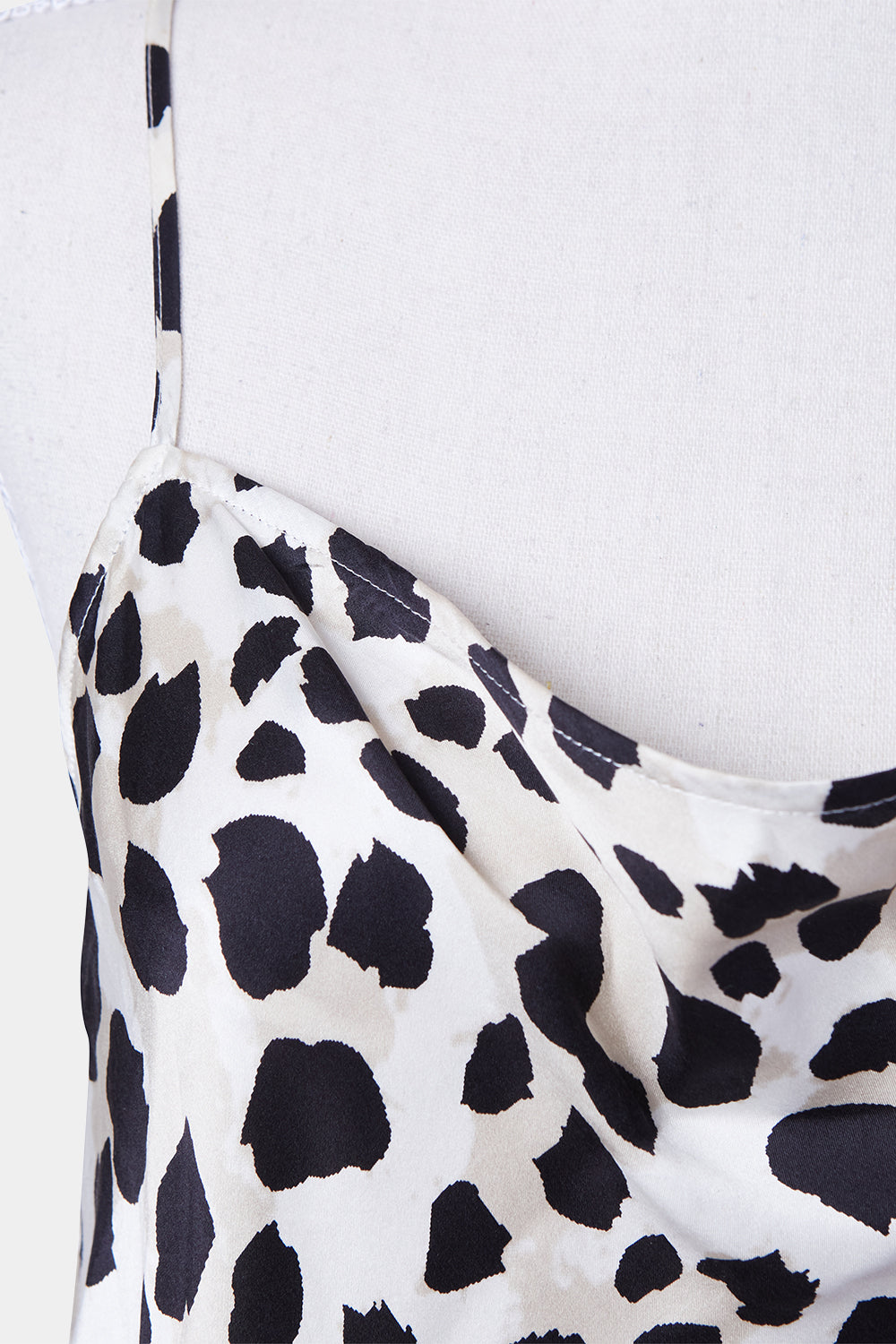 Silk Laundry Beige Leopard Print Cowl Neck Camisole
