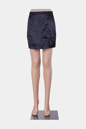 GLASSONS Black Satin Mini Skirt