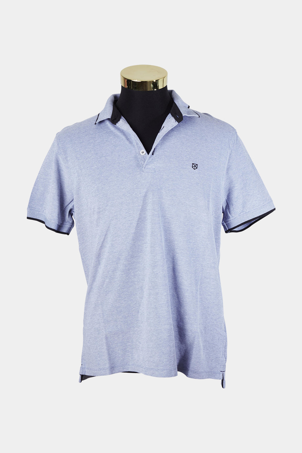 Premium By Jack And Jones Blue Marle Polo Shirt
