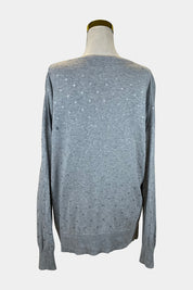 DECJUBA Grey Polka Dot Sweater